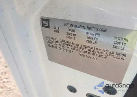 2007 Cadillac Cts Standard z USA, uszkodzony, nr VIN 1G6DM57T570111157